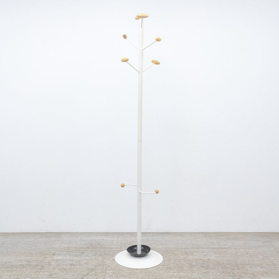 Porte manteaux 6 patères Bois/Blanc