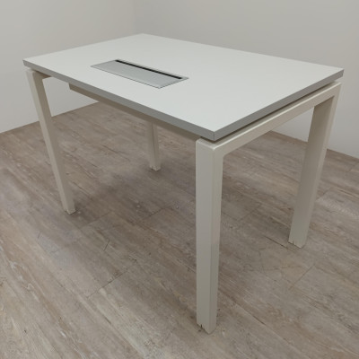Bureau Majencia L120 Gris / Blanc