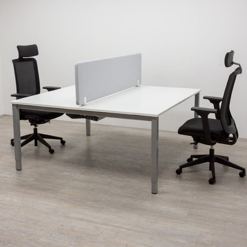 Kinnarps Bench 2 postes L160 Blanc
