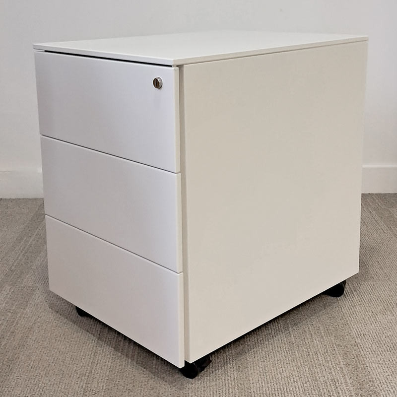 Caisson mobile 3 tiroirs Blanc