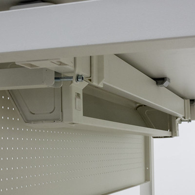 Bureau droit L140 + voile Blanc