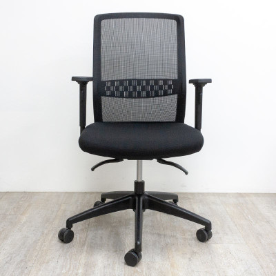 Fauteuil tissu et résille Noir 2D