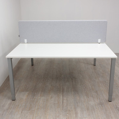 Kinnarps Bench 2 postes L160 Blanc