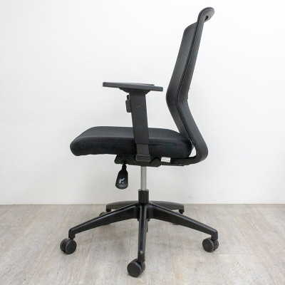 Fauteuil tissu et résille Noir 2D