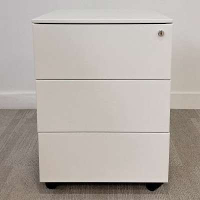 Caisson mobile 3 tiroirs Blanc