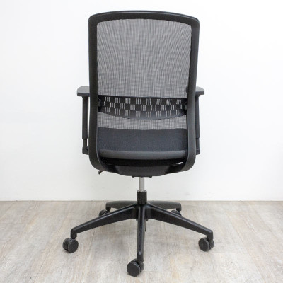 Fauteuil tissu et résille Noir 2D