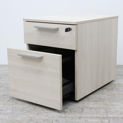 Steelcase Caisson 2 tiroirs Acacia