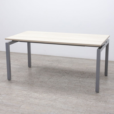 Bureau L160 Acacia / Gris Aluminium