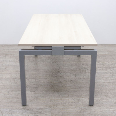 Bureau L160 Acacia / Gris Aluminium