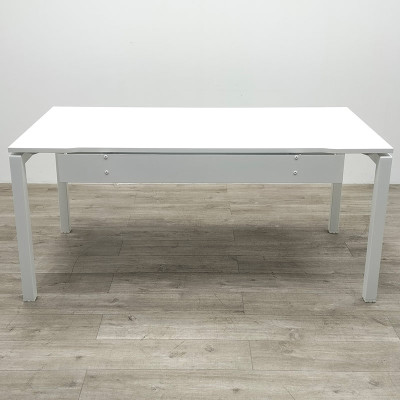 Bureau droit coulissant L160 Blanc