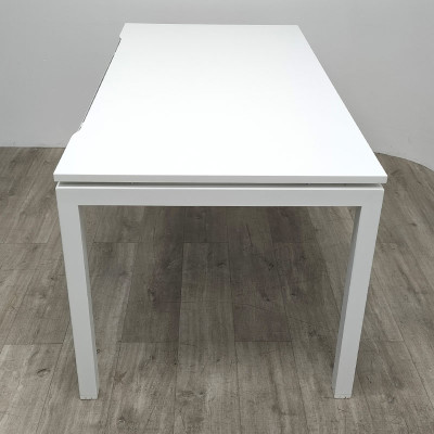 Bureau droit coulissant L160 Blanc