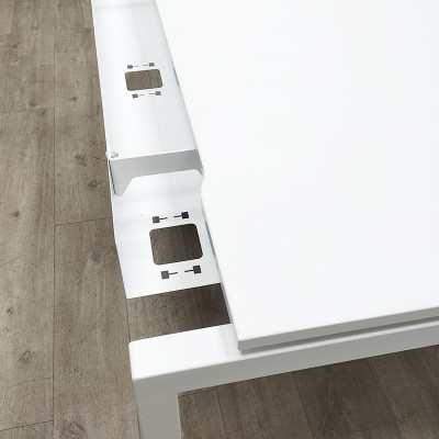 Bureau droit coulissant L160 Blanc