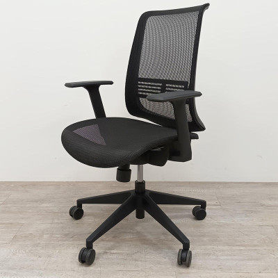 Fauteuil résille Noir Acc. fixe