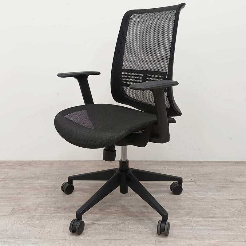 Fauteuil résille Noir Acc. fixe