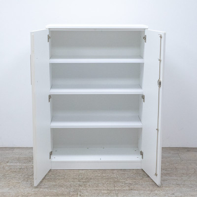 Armoire Mi-Haute Portes L90 Blanc