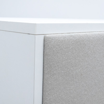 Armoire mi-haute L100 Blc + Acous.