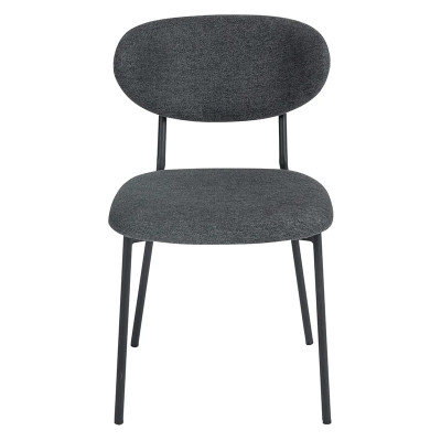 HOME Dori chaise tissu Gris Foncé