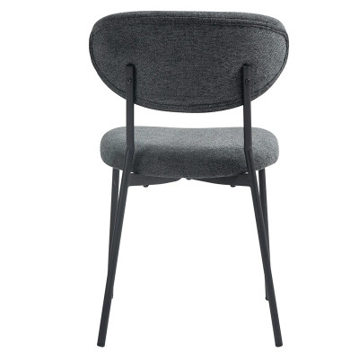 HOME Dori chaise tissu Gris Foncé