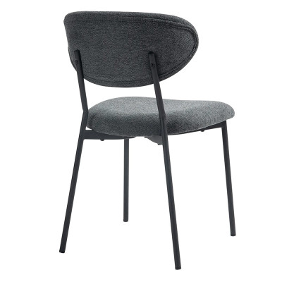HOME Dori chaise tissu Gris Foncé
