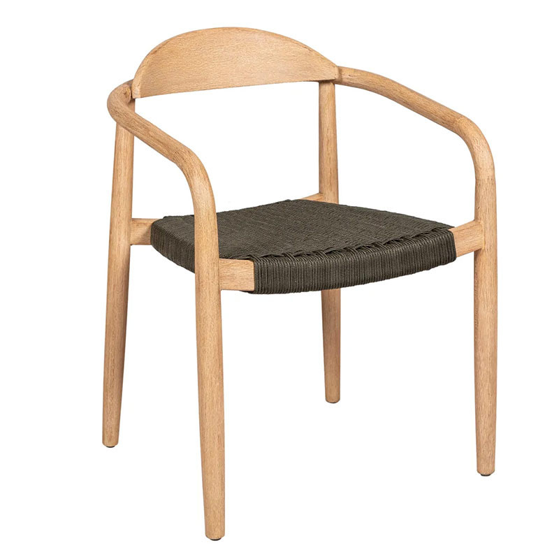 HOME Ana Chaise Bois / Kaki