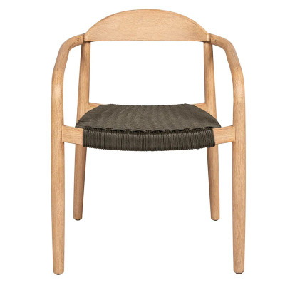 HOME Ana Chaise Bois / Kaki