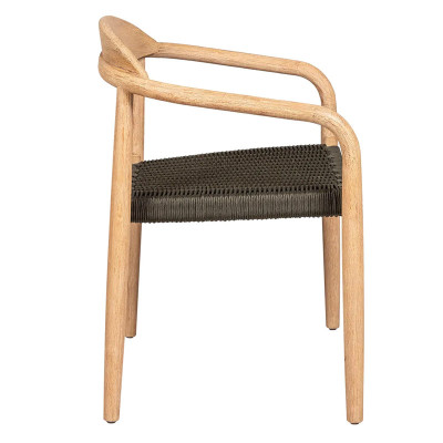 HOME Ana Chaise Bois / Kaki