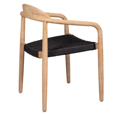 HOME Ana Chaise Bois / Noir