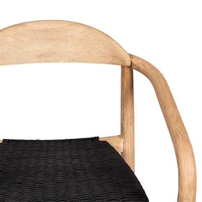 HOME Ana Chaise Bois / Noir