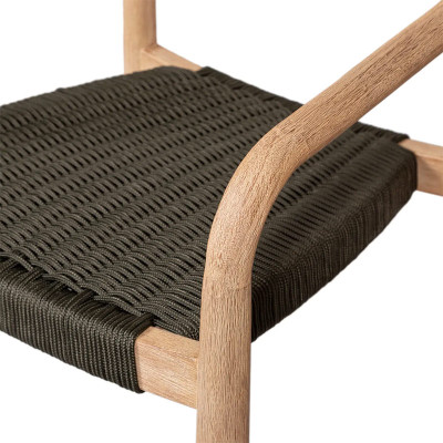 HOME Ana Chaise Bois / Kaki