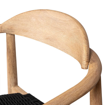 HOME Ana Chaise Bois / Noir