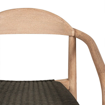 HOME Ana Chaise Bois / Kaki