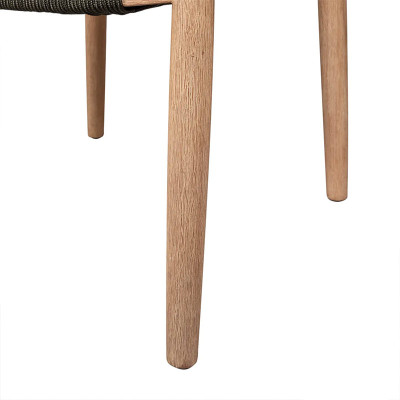 HOME Ana Chaise Bois / Kaki