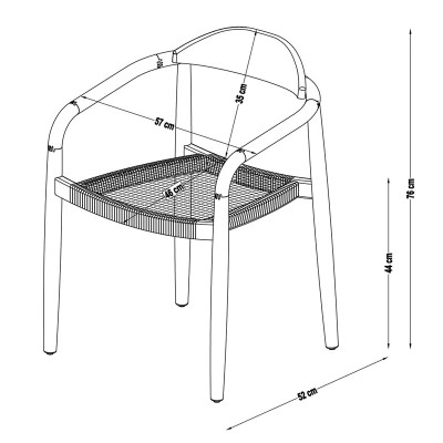 HOME Ana Chaise Bois / Sable