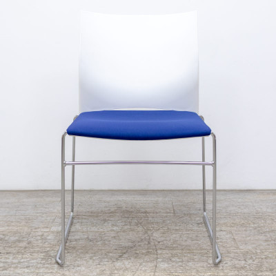 Chaise traineau Bleu / Blanc