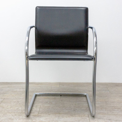 Chaise similicuir Noir/Chromé 2nd C