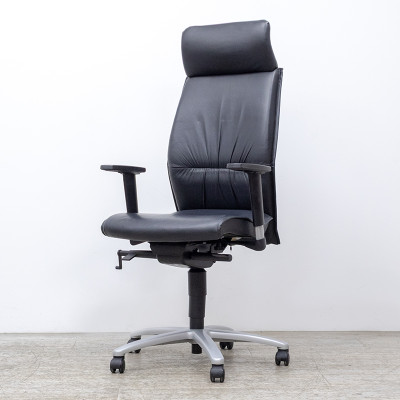 SOKOA fauteuil simili-cuir Noir 3D