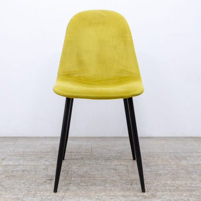 MDM Chaise en velours Jaune 2nd C.
