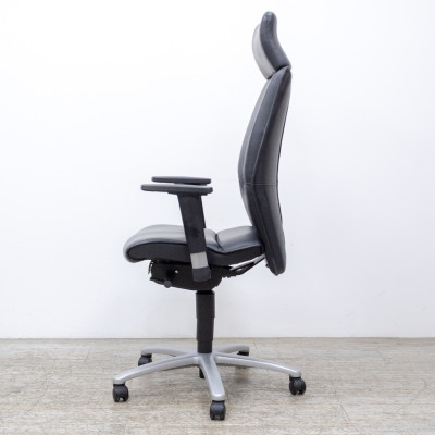 SOKOA fauteuil simili-cuir Noir 3D