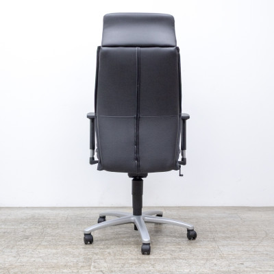 SOKOA fauteuil simili-cuir Noir 3D