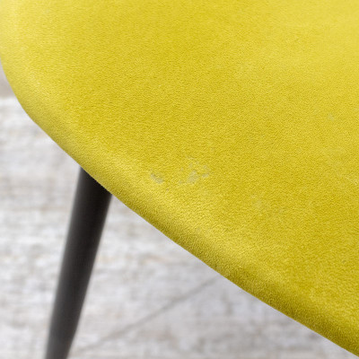 MDM Chaise en velours Jaune 2nd C.
