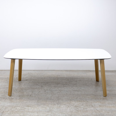 Table de réunion L200 Blanc / Bois