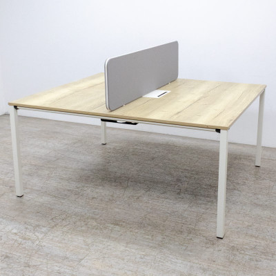 SEDUS 2 postes L140 Chêne/ Gris