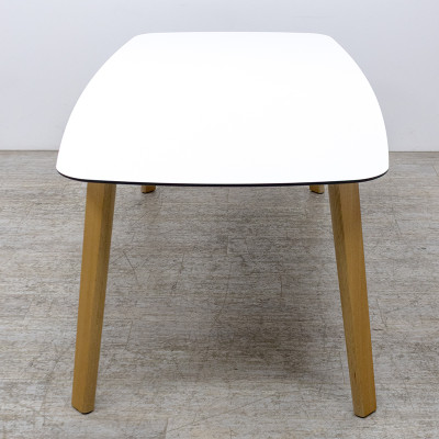 Table de réunion L200 Blanc / Bois