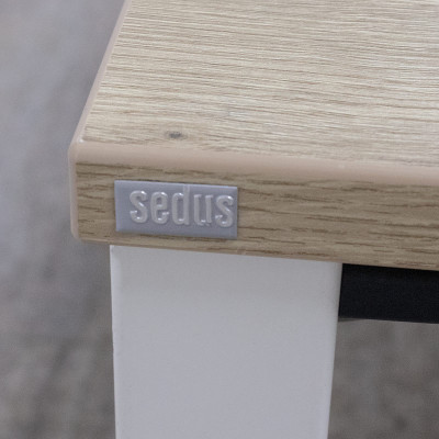 SEDUS bench 4 postes Chêne / Bleu
