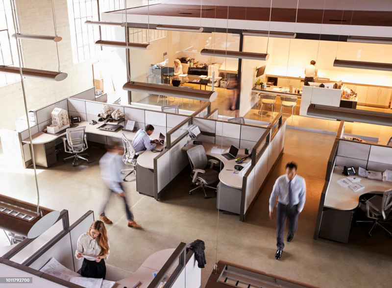 aménagement d'un espace de travail commun