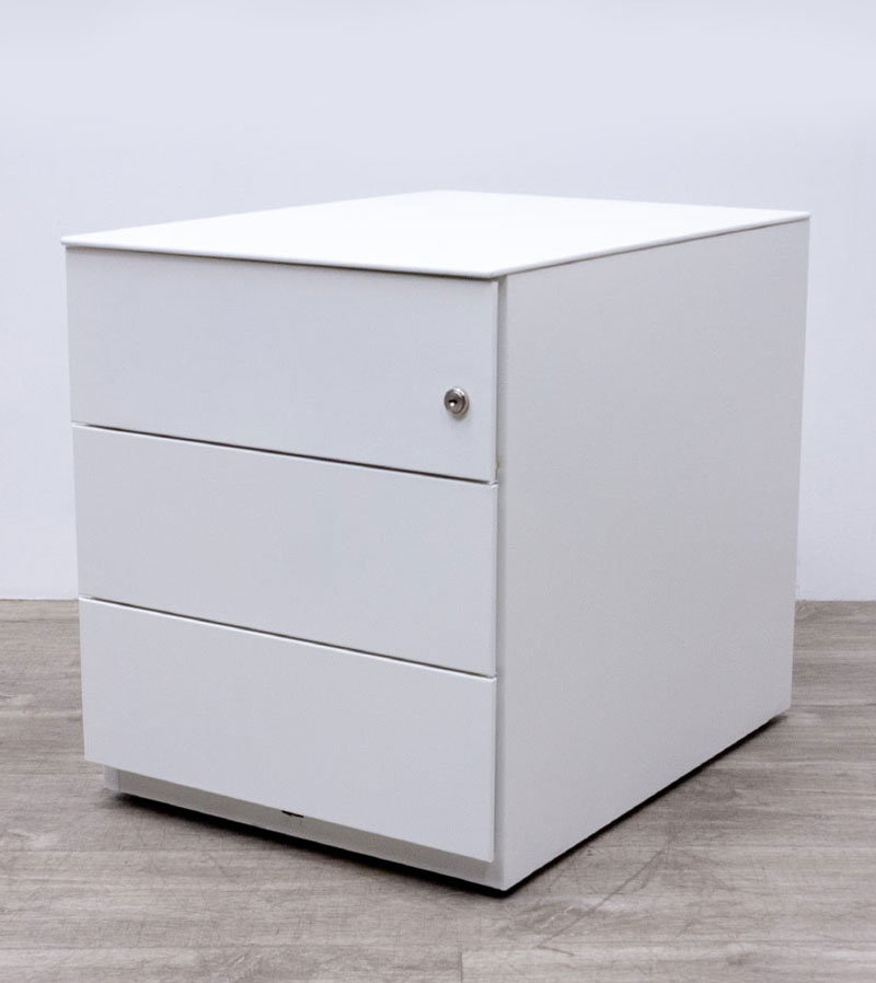 caisson mobile en métal blanc