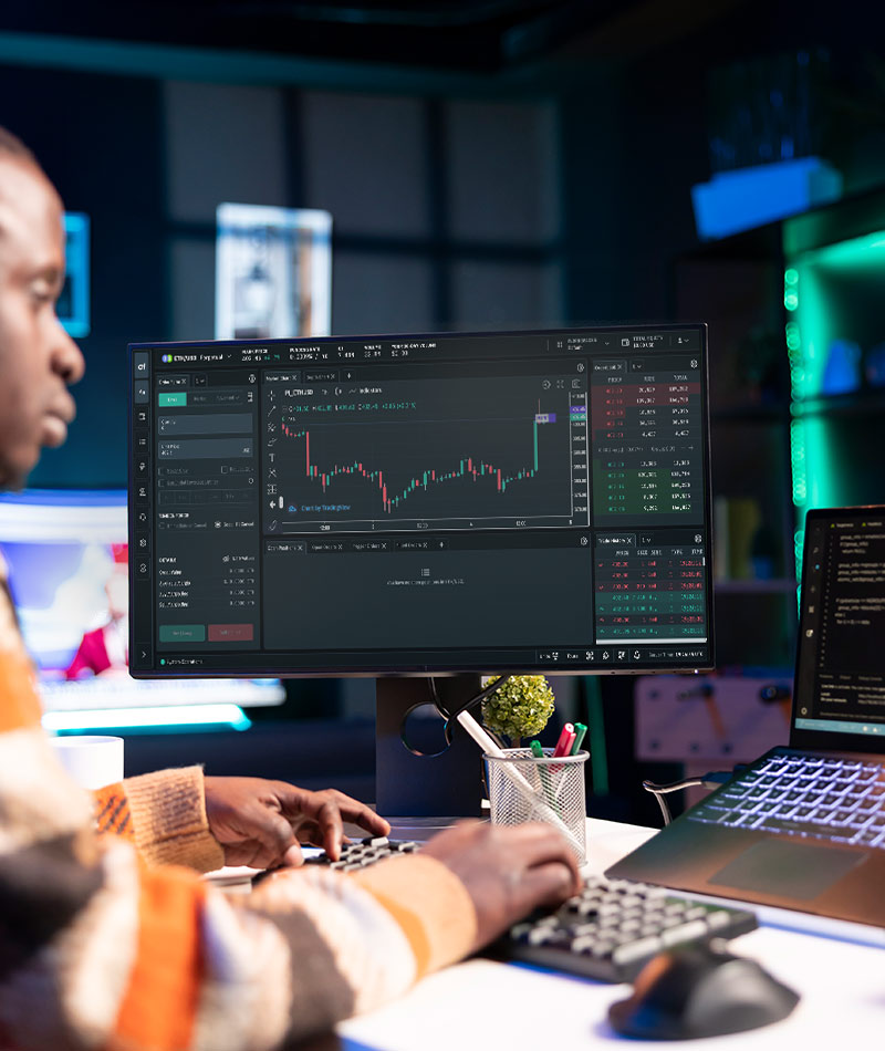 écran de PC utilisé dans le cadre professionnel